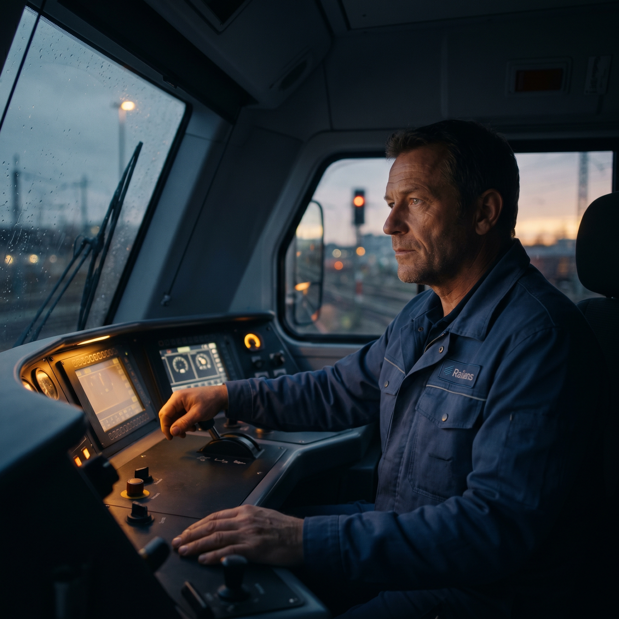 AXVENTA Triebfahrzeugführer im Cockpit
